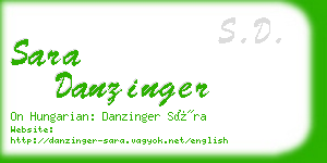 sara danzinger business card